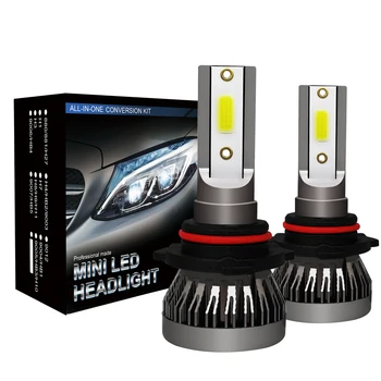Automobilių žibintų Mini Lemputė H4 LED Lemputes, H11 LED H7, H1 priekinių Žibintų Rinkinį, 9005 HB3 9006 HB4 6000k Rūko žibintai 12V LED Lempa 36W 8000LM