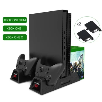 Aušinimo Ventiliatorius Vertikalus Įkroviklio Stovas Xbox Šilumos Kriaukle Bazę Xbox Viena /S/ XPro Priedai Dual Controller Charging Dock