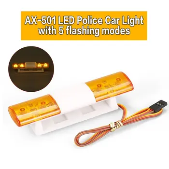 AX-501 Multi-funkcija Sukasi Mirksi LED Policijos RC Automobilių Žibintai Lempa 1/10 1/8 HSP Traxxas TAMIYA CC01 Centrinis SCX10 D90