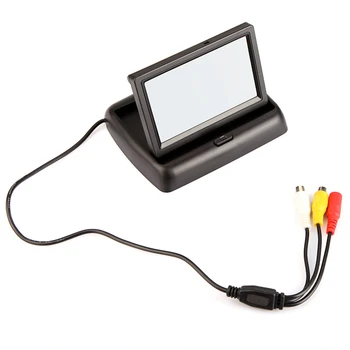 AZGIANT HD 4.3 Colių TFT-LCD Ekranu, Sulankstomas Automobilį Atbuline LCD Monitorius Galinio vaizdo Kamera Su Maitinimo Kabelis