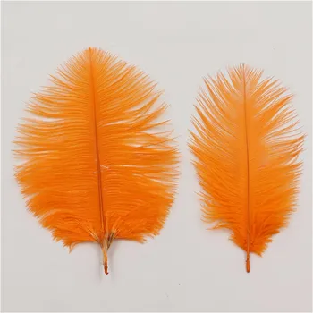 Azijos Ra Pigūs pardavimo Oranžinė spalva Dažyti Aukštos kokybės stručių plunksnos, 40-45cm 16-18inch ilgai 