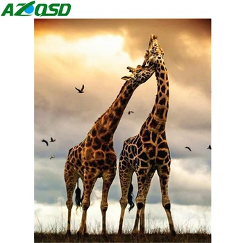 AZQSD kvadratiniu Diamond Gręžimo, Dažymo Žirafa 5D 
