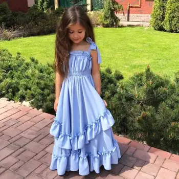 Baby Girl Gėlių Lankas Princesė Maža Mergaitė, Gėlių Sluoksnių Suknelė Vaikas Partijos Inscenizacija Tutu Sukneles Drabužiai
