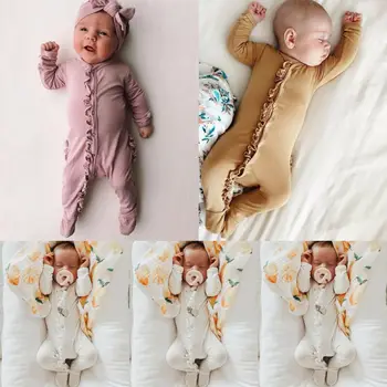 Baby Girl Jumpsuits Rudens Žiemos Bamblys Naujagimiui Berniukui Drabužių 0-12M Vaikams Medvilnės Vienos Vienetų Romper Komplektai