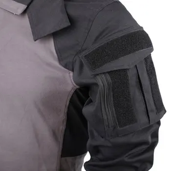 BACRAFT SP2 Versijos Taktinis Marškinėliai Kovoti su Drabužiais - Juoda Pilka XS/S Dydis