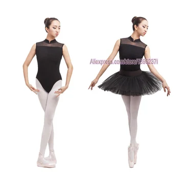 Baleto Leotard Moterų 2021 Naujas Juodos Spalvos Elastingos Praktikos Kostiumas Suaugusiųjų Aukštos Kokybės Baleto, Gimnastikos Triko