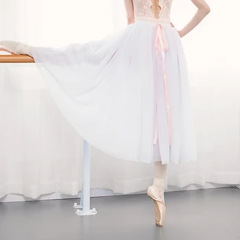 Baleto Mdc Šokių Tiulio Tutu Ilgai Baleto Sijonas Pobūdžio Sijonas Baltas Ronmantic Šokių Tutu Baleto Suknelė-Ballerina Dancewear