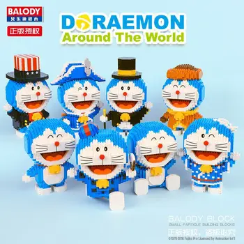 Balody Blokai Anime Modelis Laimingas Doraemon Japonų Animacinių filmų Skaičius Pastate Žaislai Mergaitėms Pristato brinquedos Vaikams Dovanos 16137