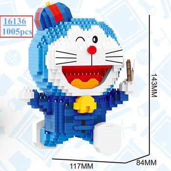 Balody Blokai Anime Modelis Laimingas Doraemon Japonų Animacinių filmų Skaičius Pastate Žaislai Mergaitėms Pristato brinquedos Vaikams Dovanos 16137