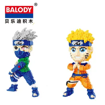 Balody Mini Blokai Naruto Aukcioną Paveikslas Animacinių filmų Modelis Statybinės Plytos Vaikams Juokingi Žaislai Anime Kakashi Kalėdų Dovana 16093