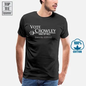 Balsuoti Crowley T Shirt Mens Antgamtinių Winchester Broliai Castiel Dizaino Newcool Atsitiktinis Pasididžiavimas Marškinėliai Vyrams Unisex Naujas Mados