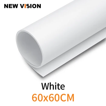 Balta 60x60cm 24*24inch Fotografijos Foną, Popierius Matinis PVC Vinilo Vientisas Fonas Vientisas Vandens įrodymas