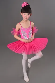 Balta/Juoda/Rožinė Deimantų Baleto Suknelė Vaikų Gulbių Ežeras Baleto Kostiumas Mergaitėms Tutu Baleto Leotard Dancewear Baleto Kostiumai Vaikams