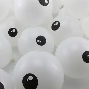 Baltas akių balionas 30pcs/lot5 colių apvali geltona smiley kolbų papuošalai gyvūnų akis baloons gimtadienio prekes vaikams, žaislai