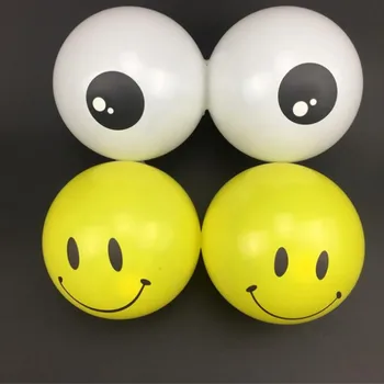 Baltas akių balionas 30pcs/lot5 colių apvali geltona smiley kolbų papuošalai gyvūnų akis baloons gimtadienio prekes vaikams, žaislai