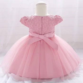 Bamblys Baby Girl Dress Krikštynos 1 Metų Gimtadienio Suknelė Mergina, Vaikiški Drabužiai, Vaikų Princesė Suknelės, Perlų Ceremonija Drabužiai