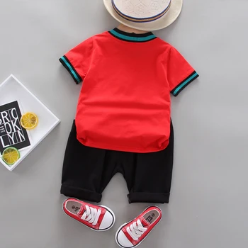 Bamblys Berniuko Drabužių Rinkiniai 2020 Metų Vasaros Vaikų Atvartas, T-marškinėliai + Šortai 2 vnt Vaikams Tinka Kūdikių Drabužiai Kostiumas