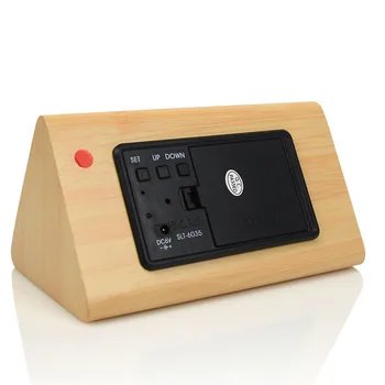 Bambuko Medinės LED Laikrodis-Žadintuvas Temperatūra Skamba Kontrolės Kalendorius Medienos LED Ekranas, Elektroninis Skaitmeninis Laikrodis-Žadintuvas Stalo Laikrodžiai