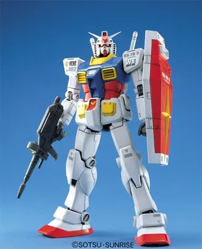 BANDAI gundam MG 1/100 RX-78-2 Gundam Ver.1.5 modelis vaikai surinkti Robotas Anime veiksmų skaičius, žaislai