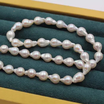 Baroko formos vandens lašelius pearl apie 7-8mm natūralių gėlavandenių perlų prarasti karoliukai 
