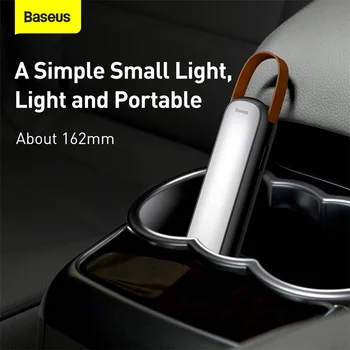 Baseus Automobilio Avarinę Šviesos Saulės Įkraunamas LED Nešiojamų Automobilių Skaitymo Šviesos Magnetinis Automobilio Signalo Lemputė Auto Interjero Žibintuvėlis