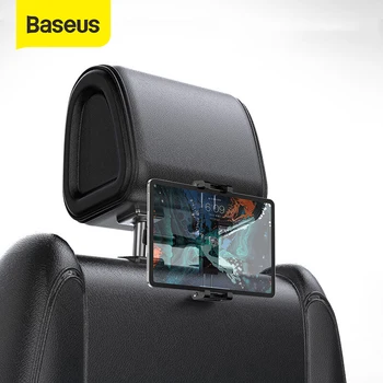 Baseus Automobilio galinės Sėdynės Pagalvėlės Mount Turėtojas iPad 4.7-12.9 colio 360 Sukimosi Universalus Tablet PC Auto Automobilinis Telefono Laikiklis Stendas