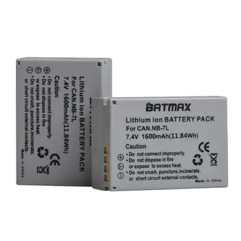 Batmax 1600mAh NB-7L NB 7L nb 7l Li-ion Fotoaparato Baterija, Canon PowerShot G10 G11 G12 SX30IS