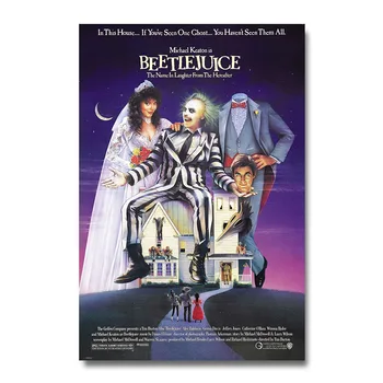 Beetlejuice 1988 Klasikinis Siaubo Filmo Plakatas Sienos Meno Šilko Spausdinti 12x18 24x36 colių Sienos Nuotraukas Kambarį Apdaila