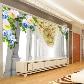 Beibehang Užsakymą 3D Tapetai freskomis Romos Skiltyje 3D Gyvenimo Kambario, Miegamasis Vestuvių Kambaryje TV Backgroundwallpaper sienų ir 3 d