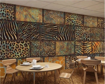 Beibehang Užsakymą tapetai 3D freskos asmenybės lazdelė popieriaus cortex tekstūros leopard 