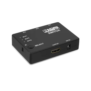 BEILINK NAUJAS Mini HDMI HUB 3 jungtys HDMI 1080P Vaizdo Perjungimas Switcher HDMI Splitter su IR Nuotolinio valdymo splitter langelį HDTV DVD PS3