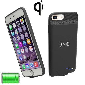 Belaidžio Baterijų Atveju iPhone 6 s 6s 7 8 Qi Bevielio Įkrovimo Galia Banko Įkroviklis Atveju iPhone 6 6s 7 8 Plius Baterija Atveju
