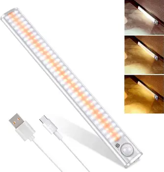 Belaidžio LED Pagal Kabineto Šviesos 160 led USB Judesio Jutiklis Šviesos Spinta Spinta Spinta, Virtuvės Apšvietimas Led Šviesos Naktį