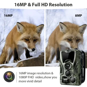Belaidžio Takas Medžioklės Kamera Su 2VNT 5000Mah Ličio Recharger Baterija 16MP 1080P Foto Spąstus 0.3 s Wild Priežiūra