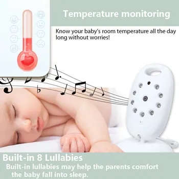Belaidžio Vaizdo Kūdikio stebėjimo Kamera Garso Saugumo Kameros 2 Būdas Kalbėti ir SPINDULIŲ Naktinio Matymo Temperatūros Stebėjimo 8 Lopšines