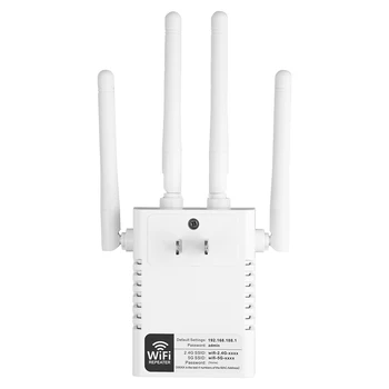 Belaidžio WiFi Kartotuvas Patogus, Praktiškas patogus Dizainas 1200Mbps Signalo Stiprintuvas, 4 Antenos, WiFi Range Extender