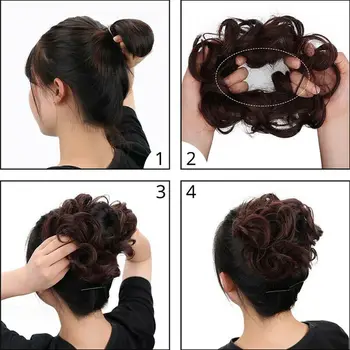 BENEHAIR Nepatogus Plaukų Bun Moterų Chignon Wrap Aplink plaukai surišti į uodegą Sintetinių Plaukų Pratęsimo Hairpieces Moterų Netikrą Plaukų Juosta Spurgos
