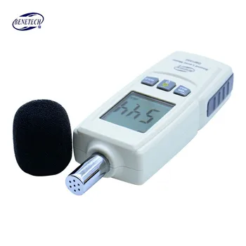 BENETECH Skaitmeninio garso triukšmo lygio matuoklis testeris 30-130dB decibelais LCD ekranas noisemeter GM1352