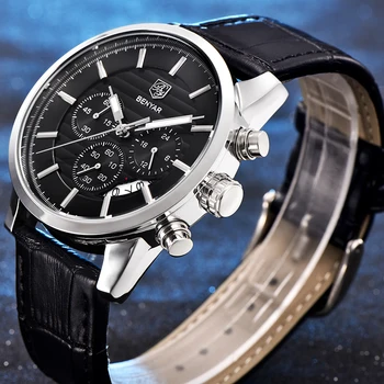 BENYAR vyriški laikrodžiai verslo mada vyrams žiūrėti vyrų viršuje prabangos prekės ženklo laikrodį mens sporto chronograph reloj hombre 2019