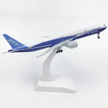 Berniukas Švietimo Žaislas 20CM Boeing 777 Prototipas, Orlaivio Lydinio, Keleivinių Orlaivių, Lėktuvų modelių su Važiuoklės Keleivių Žaislas