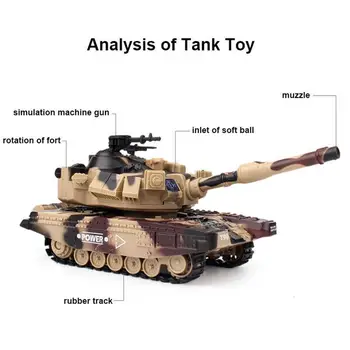 Berniukas Žaislai, 1:32 RC Karo Tankas Taktinių Transporto priemonės Pagrindinis Mūšis Karinės Nuotolinio Valdymo Bako Šaudyti Kulkomis Modelis Elektroninių Hobis