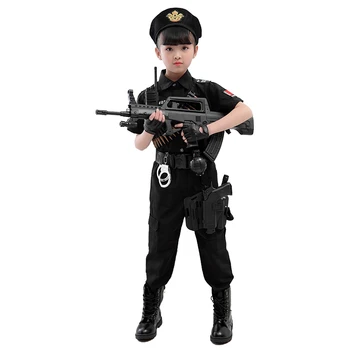 Berniuko Karnavalas Policijos Kostiumai Vaikams Helovinas Šalis Cosplay Apranga Vaikų Diena, Specialūs Policininko Uniformą Vaikams