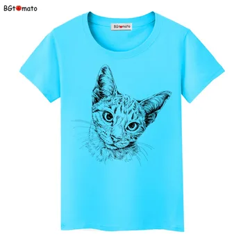 Bgtomato t-shirt spausdinimo medžiagos Niekada išnyks spalvinga marškinėliai naują geros kokybės atsitiktinis viršų mielas šuo, katė marškinėliai