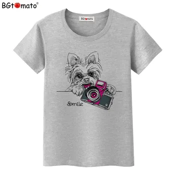 Bgtomato t-shirt spausdinimo medžiagos Niekada išnyks spalvinga marškinėliai naują geros kokybės atsitiktinis viršų mielas šuo, katė marškinėliai