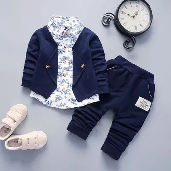 BibiCola kūdikių berniukų drabužiai rinkiniai kūdikiams pavasarį, rudenį bamblys ilgomis rankovėmis+kelnes 2vnt kostiumas naujagimio rinkinys bebe 2018 komplektai