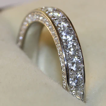 BIJOX ISTORIJA prabanga žavesio 925 sterlingas sidabro žiedas su AAA cirkonis brangakmenio papuošalai moterims, vestuves dovanų didmeninės žiedai