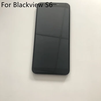 Blackview S6 Naudoti LCD Ekranu + Touch Ekranas + Rėmas Blackview S6 MT6737VWH Quad Core 5.7 Colių 1440x720 Išmanųjį telefoną