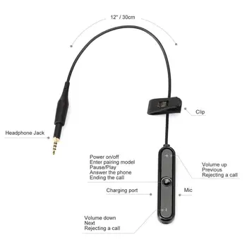 Bluetooth 5.0 laisvų Rankų įrangą, Audio Adapteris Bevielio Stereo Muzikos Imtuvas AKG K450 K430 K451 K452 K480 K490 K495 Q460 Ausines