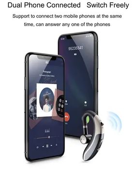Bluetooth 5.0 Stereo Ausinių HD Balso Belaidžio Sporto laisvų Rankų įranga su Mikrofonu, skirti Telefonams, PC 