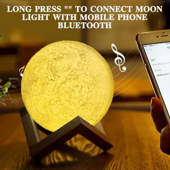 Bluetooth Garsiakalbiai Belaidžio Musulmonų Naktį Šviesos Koranas garsiakalbiai 3D Mėnulis Su nuotolinio valdymo koranas speaekr Šviesos Koranas Touch Lempos